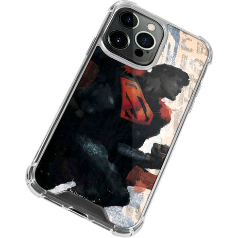 DC Comics Superman Color Sketch iPhone 14 Pro Clear Case